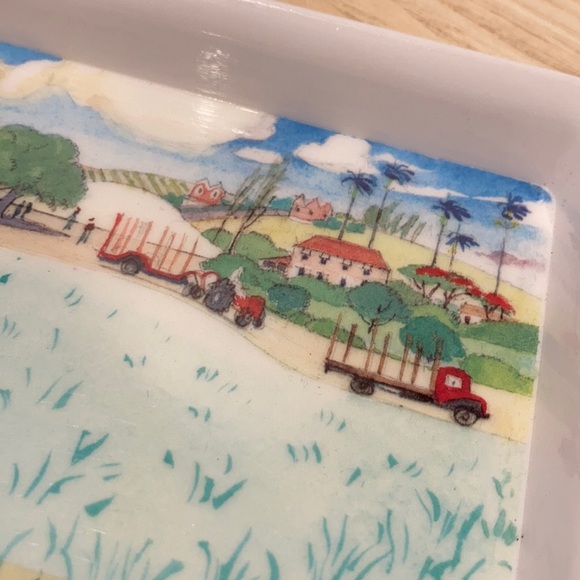 Melamine tray signed Jill Walker Barbados - Picture 4 of 11